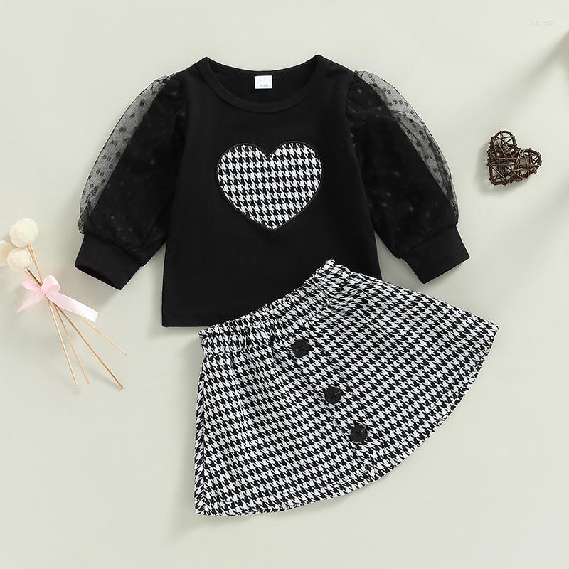 Clothing Sets 6-36months Toddler Girls Spring Autumn Outfit Long Sleeve Heart Print Tops Houndstooth A-Line Skirt Suits, Picture shown
Clothing Sets 6-36months Toddler Girls Spring Autumn Outfit Long Sleeve Heart Print Tops Houndstooth A-Line Skirt Suits, Picture shown