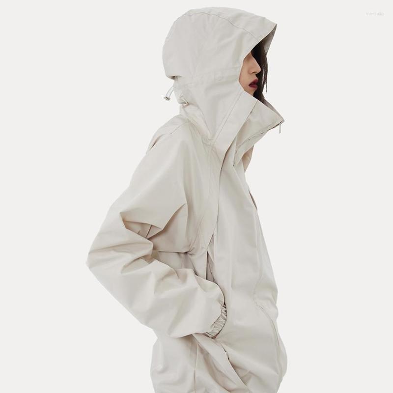 Women's Jackets Hooded Windbreaker Irregular Designer Loose Casual Beige Zipper Jacket Spring Autumn Camping Outwear Woman Y2K Clothes
Women's Jackets Hooded Windbreaker Irregular Designer Loose Casual Beige Zipper Jacket Spring Autumn Camping Outwear Woman Y2K Clothes