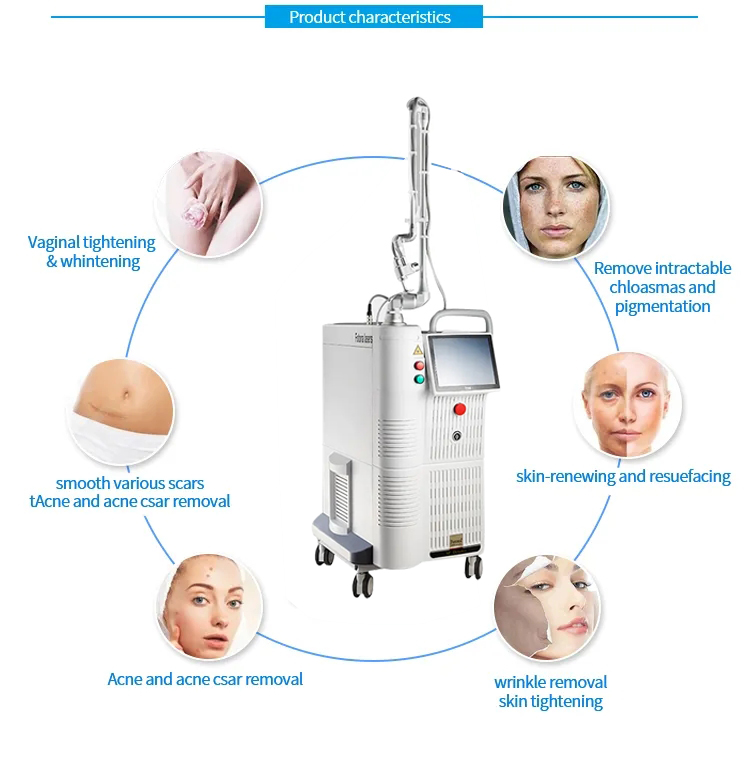 Professional Fractional CO2 Laser Machine Vaginal Tightening Scar Removal Stetch Mark Remover Wrinkle Treatment Skin Resurfacing Beauty Equipment
