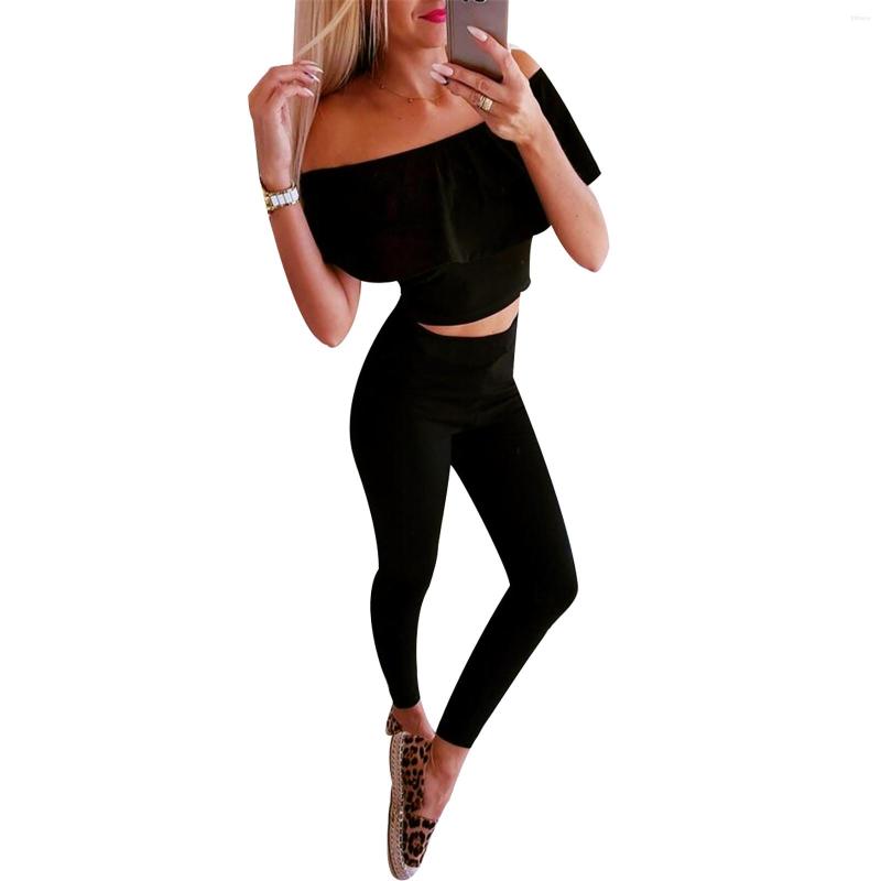 Women' Two Piece Pants Casual 2023 Women Top Elegant Hem Summer Outfit Ruffle Crop Off Blouse Tops Long Shoulder Set Slim, Black
Women' Two Piece Pants Casual 2023 Women Top Elegant Hem Summer Outfit Ruffle Crop Off Blouse Tops Long Shoulder Set Slim, Black