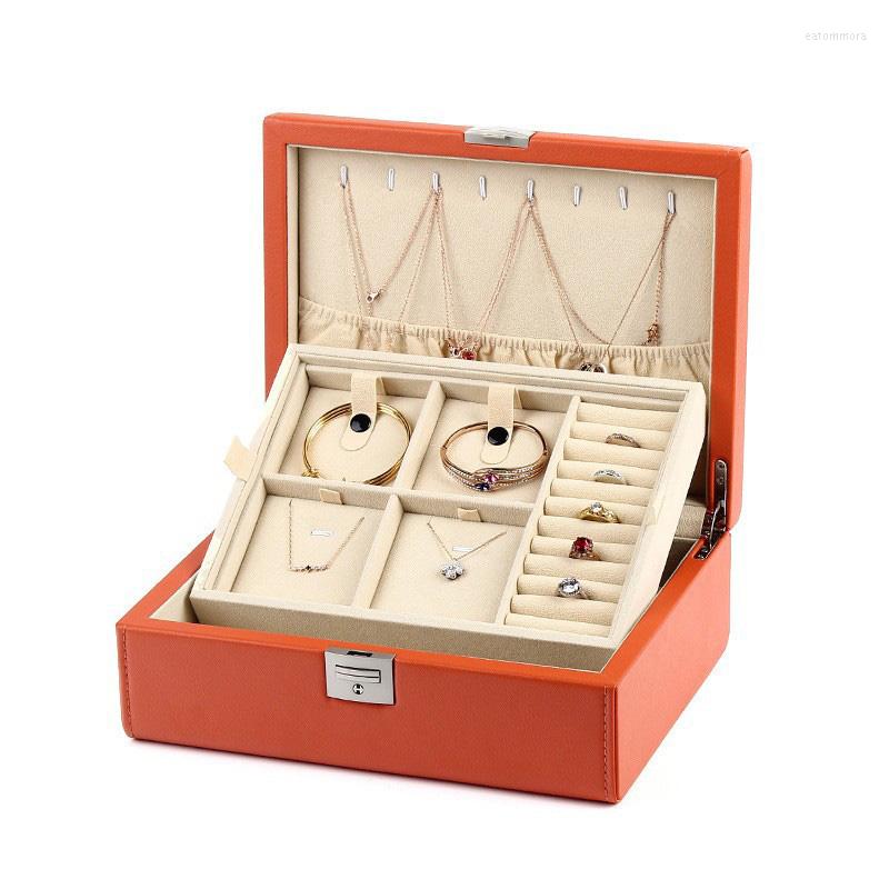 Jewelry Pouches Light Luxury Box Artificial Leather Wood Multifunctional Large Capacity Ladies Storage Display Gift
Jewelry Pouches Light Luxury Box Artificial Leather Wood Multifunctional Large Capacity Ladies Storage Display Gift