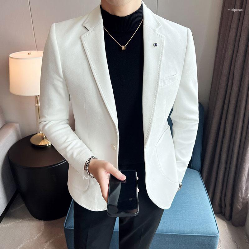 Men's Suits 2023 Men Spring High Quality Deer Velvet Casual Suit Jackets/Male Slim Fit Fashion Luxury Tuxedo Man Dress Blazers, Caramel color
Men's Suits 2023 Men Spring High Quality Deer Velvet Casual Suit Jackets/Male Slim Fit Fashion Luxury Tuxedo Man Dress Blazers, Caramel color