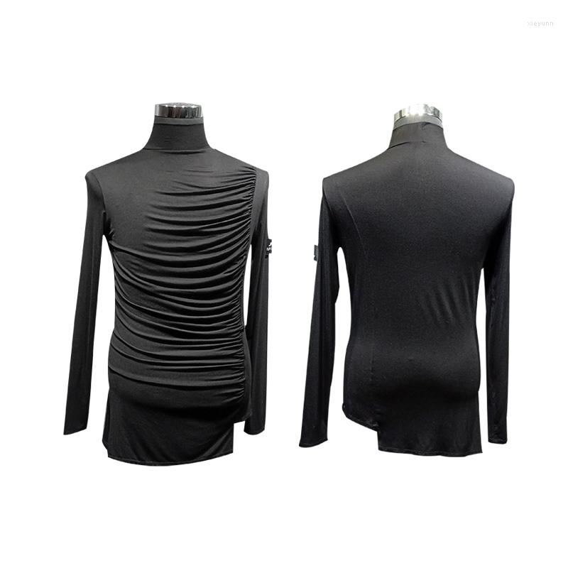 Stage Wear Black Latin Dance Tops For Men Long Sleeve M-XL Soft Modal Folds Cha Rumba Samba Adult Ballroom Top Male Shirts
Stage Wear Black Latin Dance Tops For Men Long Sleeve M-XL Soft Modal Folds Cha Rumba Samba Adult Ballroom Top Male Shirts