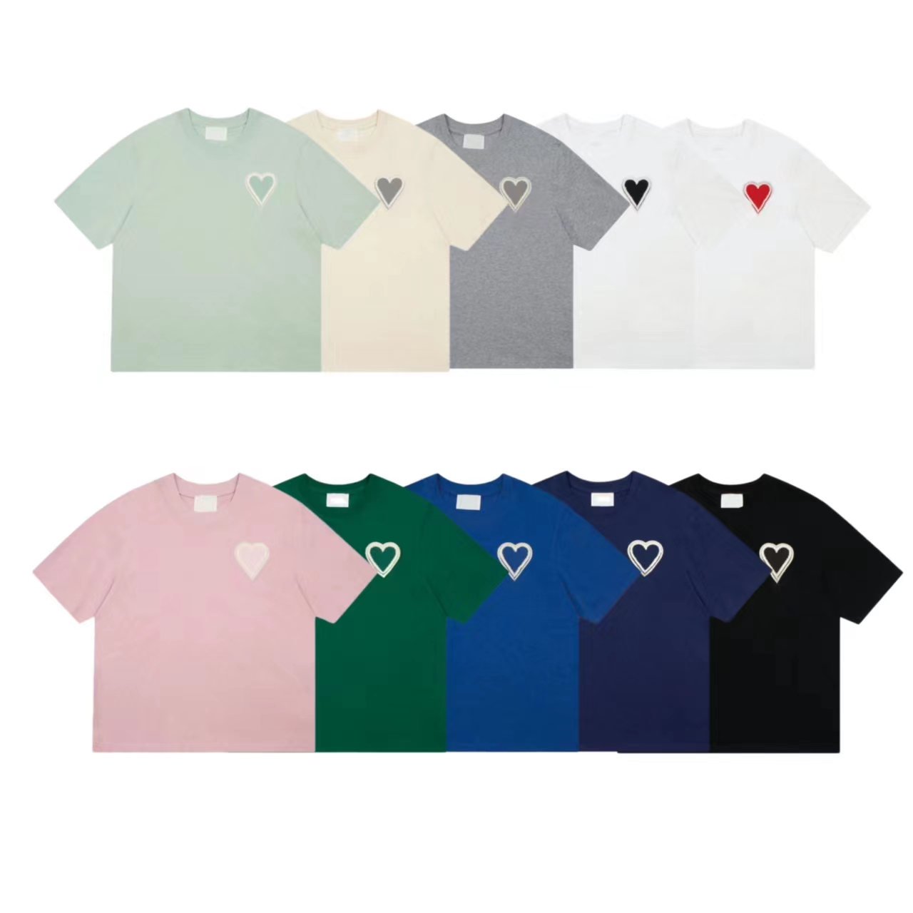 Women designers t shirts amis Red Heart top Round Neck tees 2023SS Letters Embroidery Pullover Loose tee couple High Street Cotton Casual Classic
Women designers t shirts amis Red Heart top Round Neck tees 2023SS Letters Embroidery Pullover Loose tee couple High Street Cotton Casual Classic