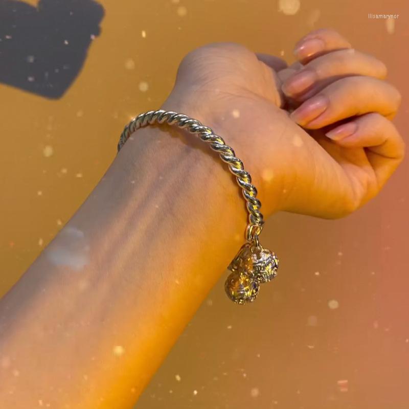 Link Bracelets Chinese Wind Bell Bracelet One Step Ring Twisted Line Double Jingle Personalized Design
Link Bracelets Chinese Wind Bell Bracelet One Step Ring Twisted Line Double Jingle Personalized Design