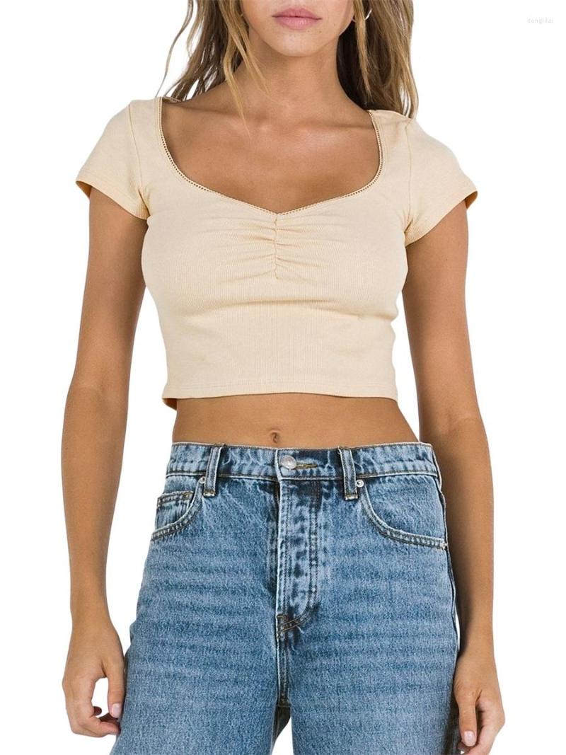 Women' Tanks Women Graphic Print Y2k Crop Top Round Neck Short Sleeve Lace Trim Solid Color Slim Fit Ruched T-Shirts For Summer, Black
Women' Tanks Women Graphic Print Y2k Crop Top Round Neck Short Sleeve Lace Trim Solid Color Slim Fit Ruched T-Shirts For Summer, Black