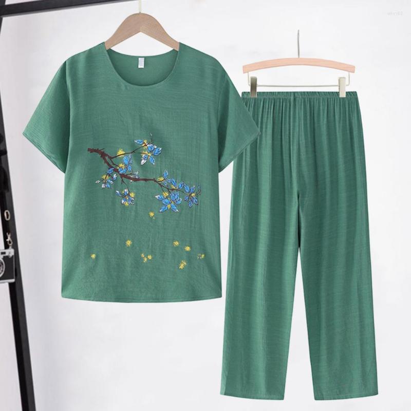 Women's Two Piece Pants 1 Set Women Outfit Elastic Waist Tree Branch Print Short Sleeve Casual Loose Lady Summer Tops Beach Outfits Daily, Blue
Women's Two Piece Pants 1 Set Women Outfit Elastic Waist Tree Branch Print Short Sleeve Casual Loose Lady Summer Tops Beach Outfits Daily, Blue