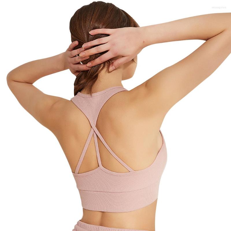 Yoga Outfit LUKITAS Sports Bra Top For Fitness Women Gym Running Athletic Workout U-Neck Backless Cotton Rib Solid Padded, Pink
Yoga Outfit LUKITAS Sports Bra Top For Fitness Women Gym Running Athletic Workout U-Neck Backless Cotton Rib Solid Padded, Pink