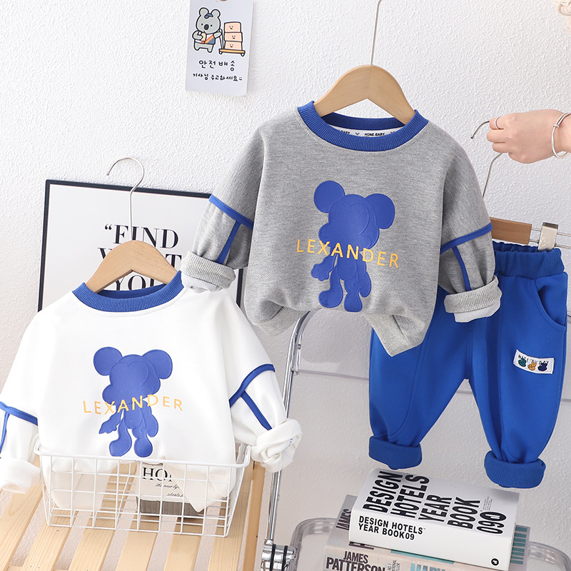 Spring Autumn Baby Boy Girl Clothing Set Cotton Kids Clothes Toddler Bear Sport Suit For Infant Long Sleeve T-Shirt Pants Outfit, Gray
Spring Autumn Baby Boy Girl Clothing Set Cotton Kids Clothes Toddler Bear Sport Suit For Infant Long Sleeve T-Shirt Pants Outfit, Gray