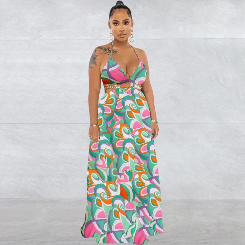 Ethnic Clothing African Dresses For Women Elegant Dashiki Summer Shoulder Strap Maxi Dress Ladies Traditional Fairy Long