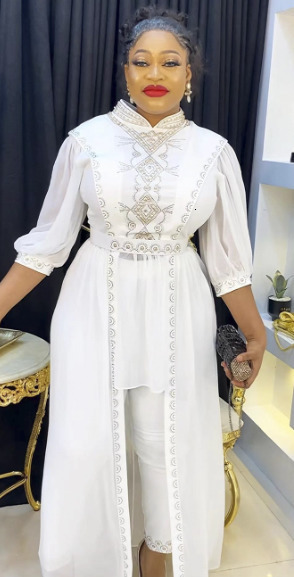 Ethnic Clothing African womens clothing autumn winter Muslim 2piece set high quality fashionable suit 230510