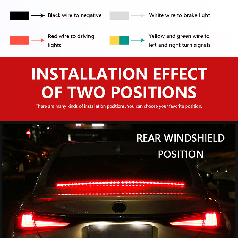Dynamic Pickup DRL Turn Signal Lamp Tail Truck Tailgate Light Bar LED Strip Reverse Brake Lamp Sequential Flowing Turning Lamp