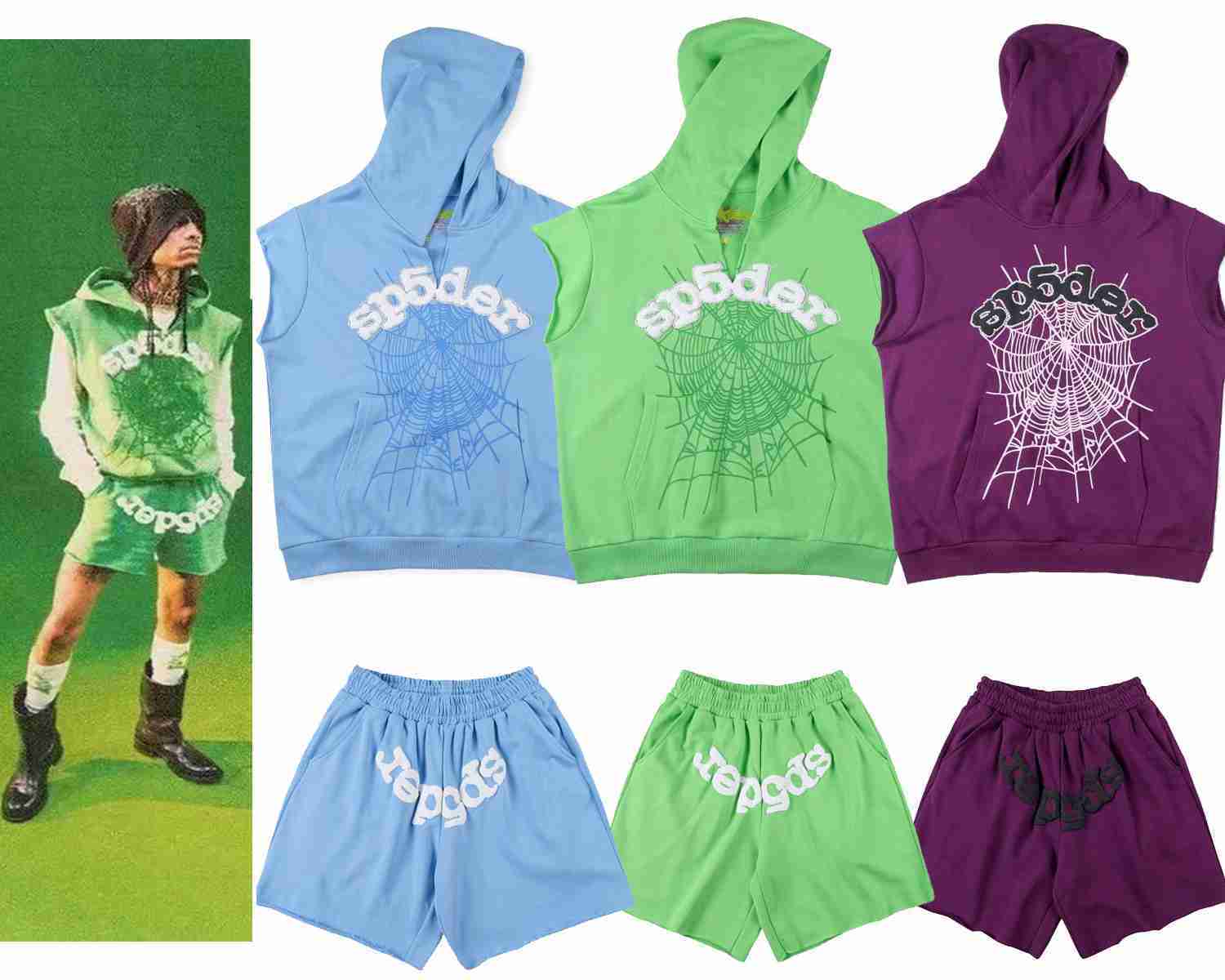 Men's T-shirts Summer Designer 555555 Bodybuilding Hooded Sleeveless Shirt Fitness Mens Tank Top Casula Loose Elastic Waist Shorts, Green shorts
Men's T-shirts Summer Designer 555555 Bodybuilding Hooded Sleeveless Shirt Fitness Mens Tank Top Casula Loose Elastic Waist Shorts, Green shorts