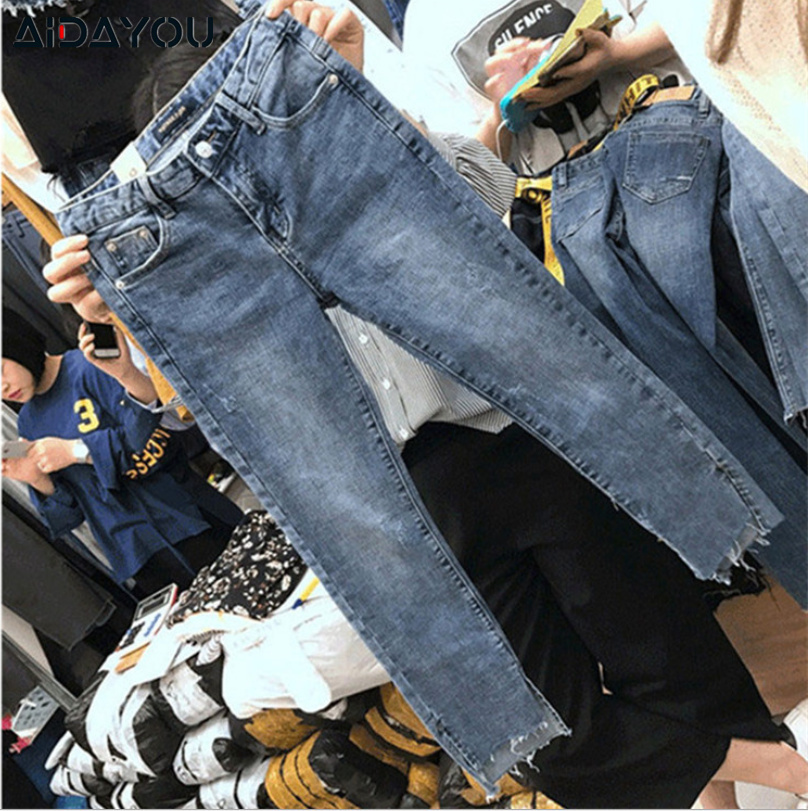 Women's Jeans Womens Ripped Jeans Good Quality Stretchy Elastic Loose Style For Womens Straight Leg Jean Ouc522 230510