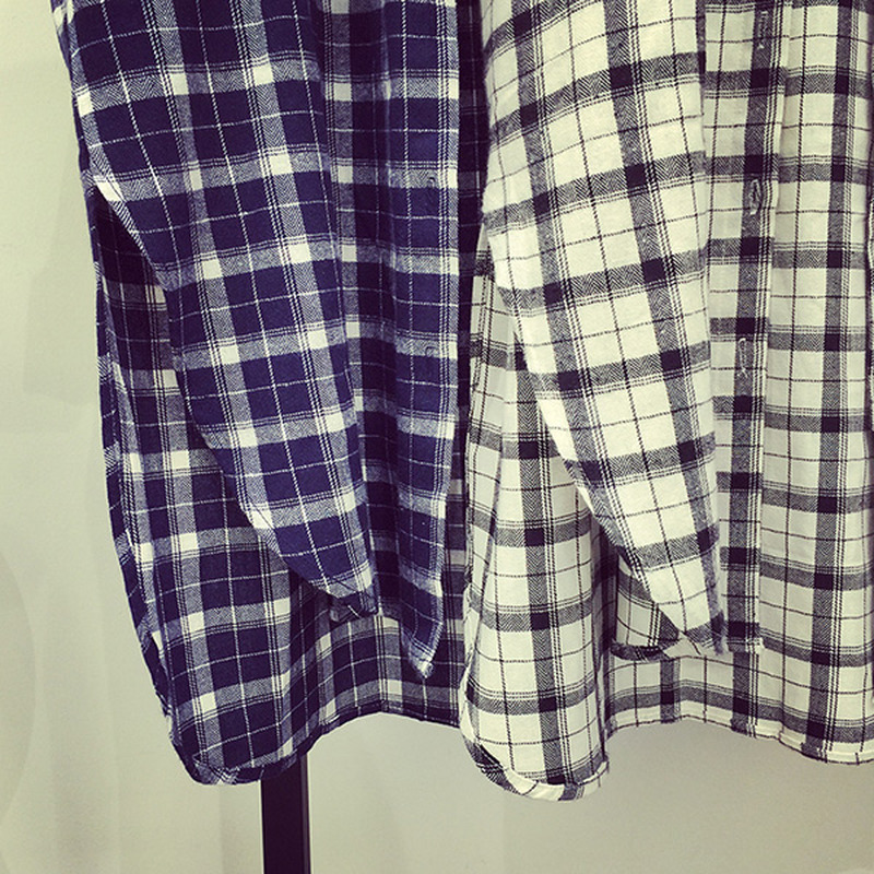 Women's Blouses Shirts Autumn Arrival Plus Size Thin Korean Blouse Flannel Loose Plaid Women Long Sleeve Casual Button Down 230510