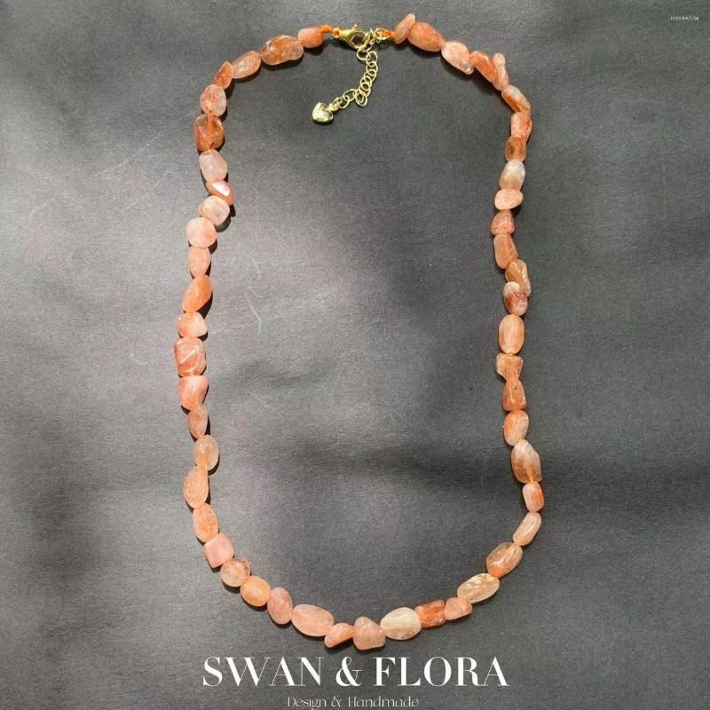 Chains Natural Gold Sunstone Necklace Fine Jewelry Handmade Stones Orange Wholesale Healing Energy Gift Lucky
Chains Natural Gold Sunstone Necklace Fine Jewelry Handmade Stones Orange Wholesale Healing Energy Gift Lucky