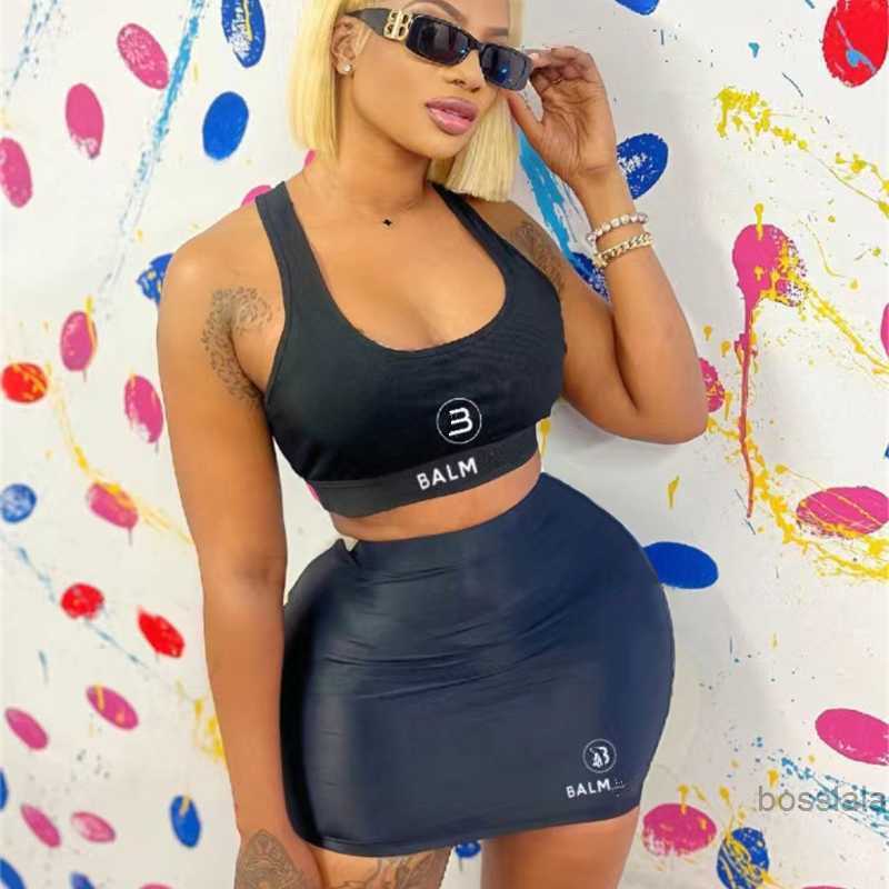 Womens Designer Tracksuit Dress Plus Size 3xl 4xl 2023 Summer New Style Scoop Neck Sexy Navel Exposed Tank Top Mini-Skirt Set For Ladies, Black
Womens Designer Tracksuit Dress Plus Size 3xl 4xl 2023 Summer New Style Scoop Neck Sexy Navel Exposed Tank Top Mini-Skirt Set For Ladies, Black
