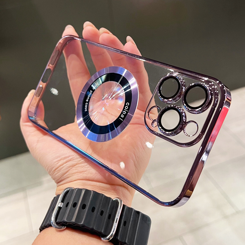 Plating Transparent Logo Hole Case For iPhone 14 Plus 13 12 Pro Max 11 XR XS 7 8 SE For Magsafe Magnetic Wireless Charge Cover
Plating Transparent Logo Hole Case For iPhone 14 Plus 13 12 Pro Max 11 XR XS 7 8 SE For Magsafe Magnetic Wireless Charge Cover