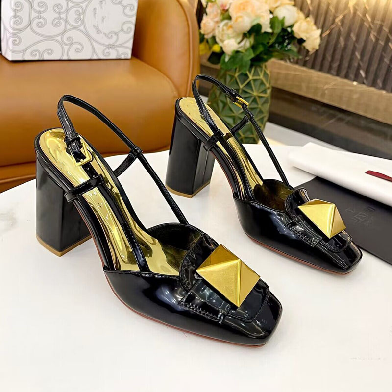 Designer open-toed summer sandals fashionable and elegant thick heels high heels women models comfortable professional shoes, Black
Designer open-toed summer sandals fashionable and elegant thick heels high heels women models comfortable professional shoes, Black
