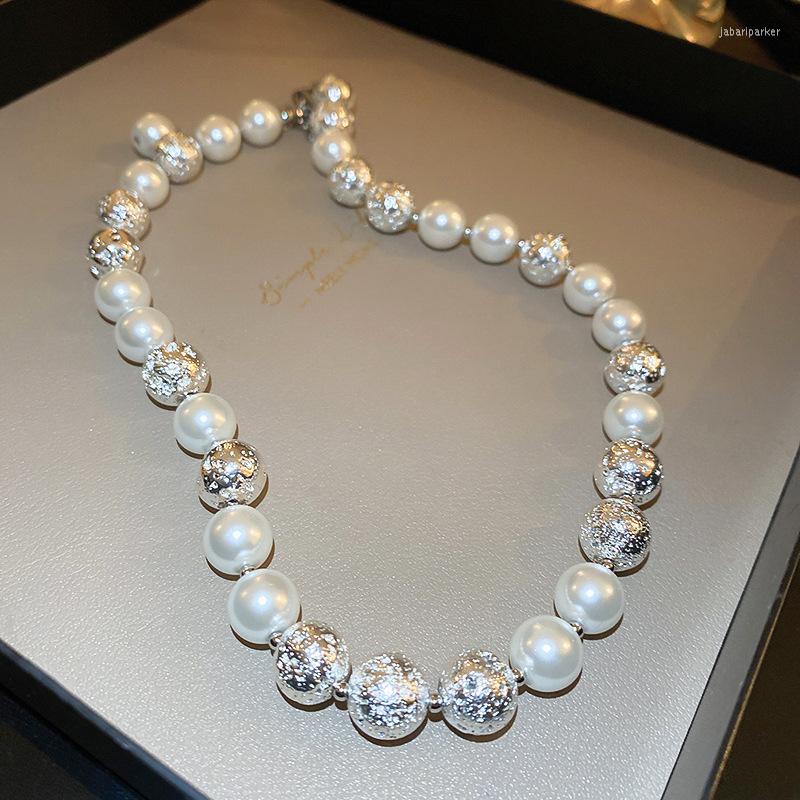 Chains Round Bead Pearl Necklace French Elegant Design Collar Chain For Women Fashion Neckwear Jewelry Wholesale
Chains Round Bead Pearl Necklace French Elegant Design Collar Chain For Women Fashion Neckwear Jewelry Wholesale