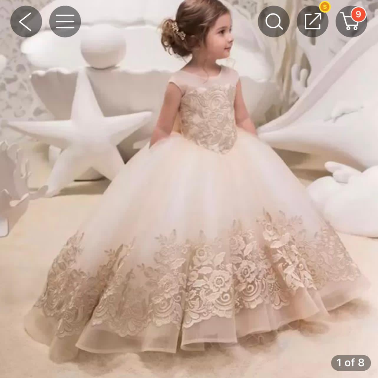 champagne long sleeve flower girls dresses lace applique sweep train princess little girls wedding occasion guest gowns