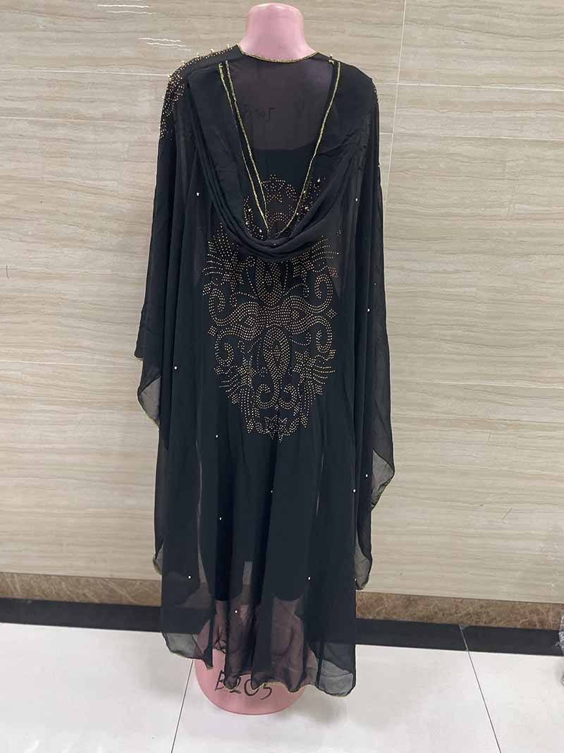Ethnic Clothing Free Size African Sequins Dress for Women Traditional Kaftan Robe Elegant Ladies Wedding Gown Femme Party Dresses Muslim Abaya 230510