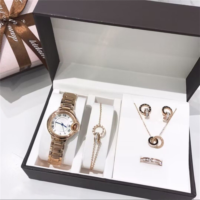 Designer ladies watch strap diamond watch waterproof 5 pieces set ladies watch set box with gift box banquet gifts wholesale, Green
Designer ladies watch strap diamond watch waterproof 5 pieces set ladies watch set box with gift box banquet gifts wholesale, Green