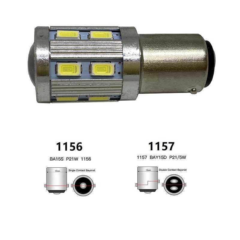 New 2pcs 1156 BA15S P21W 1157 P21/5W BAY15D LED Car Tail Bulb Brake Lights Reverse Lamp Daytime Running Signal Light 12smd 12V 24V