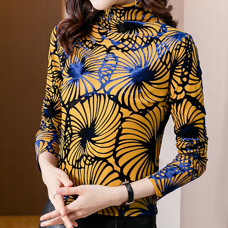 Women's Blouses 2023 Fashion Women Blouse Velvet Turtleneck Print Clothes Spring Blusas Elegantes Long Sleeve Womens Tops And Ladies, Blue
Women's Blouses 2023 Fashion Women Blouse Velvet Turtleneck Print Clothes Spring Blusas Elegantes Long Sleeve Womens Tops And Ladies, Blue