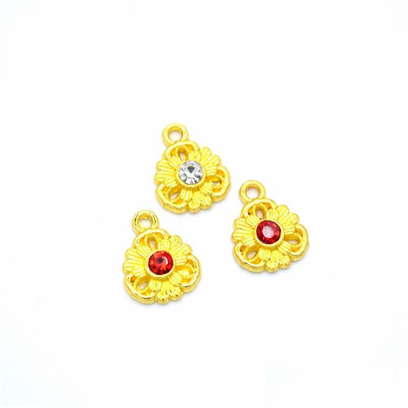 Charms Bk 300Pcs Flower Shape Gold Plated With White And Red Rhinestone Good For Necklace Bracelet Craft Making 13X10Mm Drop Deliver Dhsc3
Charms Bk 300Pcs Flower Shape Gold Plated With White And Red Rhinestone Good For Necklace Bracelet Craft Making 13X10Mm Drop Deliver Dhsc3