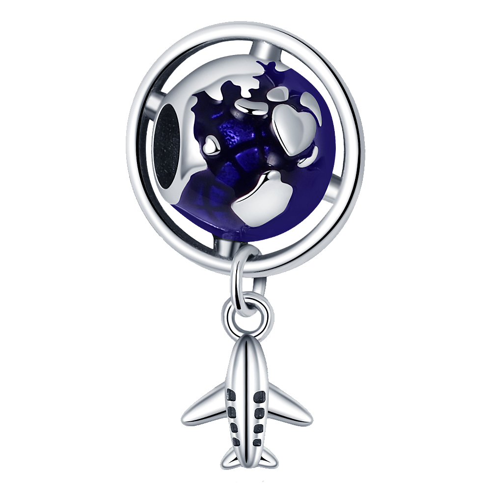 925 Sterling Silver Charm Is Suitable For Primitive Earth Plane Handwriting Postcards Hanging Charm Pearl DIY Making Bracelet Free Delivery