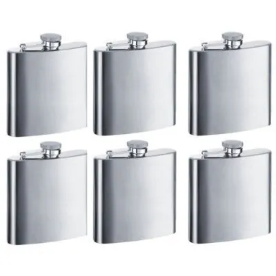 op Shelf Flasks Stainless Steel Flask & Funnel Set, 7 oz