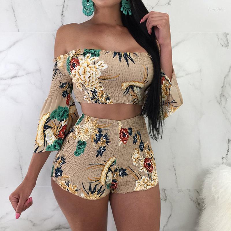 Women' Tracksuits Women Fashion Printed Off-Shoulder Bell Sleeve Strapless Top & Short Pant Sexy Two Piece Set, Pink
Women' Tracksuits Women Fashion Printed Off-Shoulder Bell Sleeve Strapless Top & Short Pant Sexy Two Piece Set, Pink