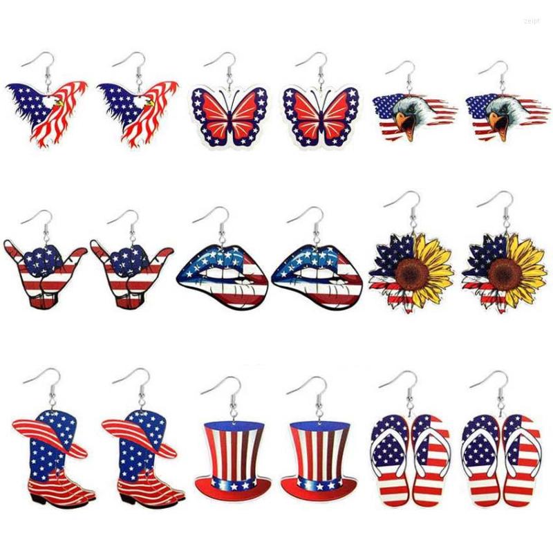 Dangle Earrings USA American Flag 4th Of July Jewelry Patriotic For Women Red White Blue Star Stripe Wooden Independence Day
Dangle Earrings USA American Flag 4th Of July Jewelry Patriotic For Women Red White Blue Star Stripe Wooden Independence Day