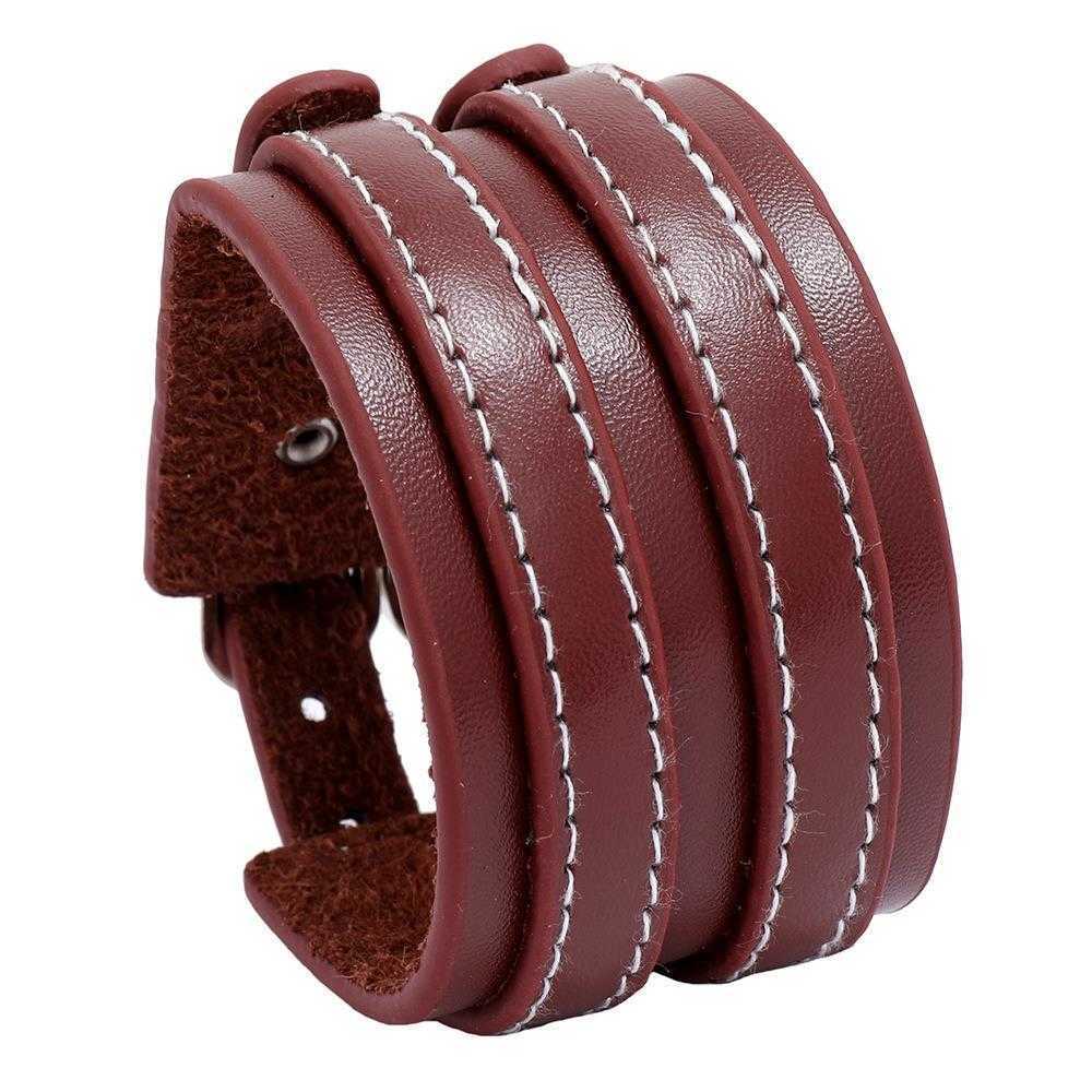 Multi Layer Pu Leather Bracelet Simple Mens Ornament Punk Imitation Cowhide Wrist Ring
Multi Layer Pu Leather Bracelet Simple Mens Ornament Punk Imitation Cowhide Wrist Ring