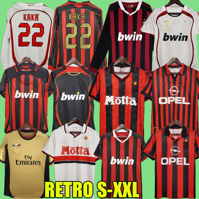 Retro Soccer Jerseys Long Sleeve Kaka Baggio Maldini Van Basten Pirlo Inzaghi Beckham Gullit Shevchenko Vintage Shirt Classic Kit 93 94, Beige
Retro Soccer Jerseys Long Sleeve Kaka Baggio Maldini Van Basten Pirlo Inzaghi Beckham Gullit Shevchenko Vintage Shirt Classic Kit 93 94, Beige