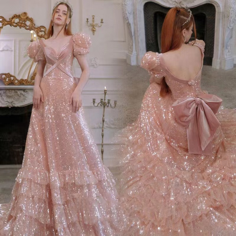 Sparkly Pink Long Prom Dress For Black Girls Sequine Ruffles Backless Formal Birthday Party Gowns Robe De Soiree Vestidos Festa Guest Party Wear plus size even dress, Same as picture
Sparkly Pink Long Prom Dress For Black Girls Sequine Ruffles Backless Formal Birthday Party Gowns Robe De Soiree Vestidos Festa Guest Party Wear plus size even dress, Same as picture