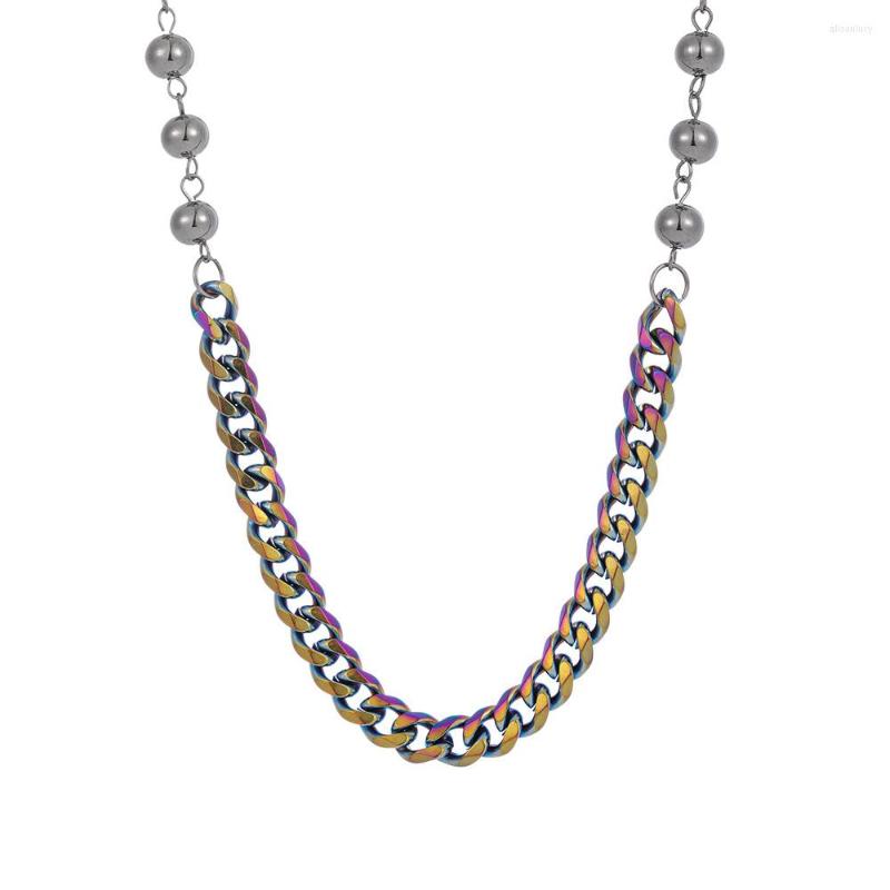 Chains 316L Stainless Steel Hip Hop Original Colorful Cuban Beads Chain Necklace For Men Women Vintage Classic Jewelry Punk DIY Gift
Chains 316L Stainless Steel Hip Hop Original Colorful Cuban Beads Chain Necklace For Men Women Vintage Classic Jewelry Punk DIY Gift
