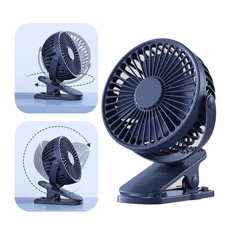 Portable USB Mini Handheld Clip Convenient And Ultra-quiet Electric Fan Rechargeable Student Cute Small Cooling Ventilador