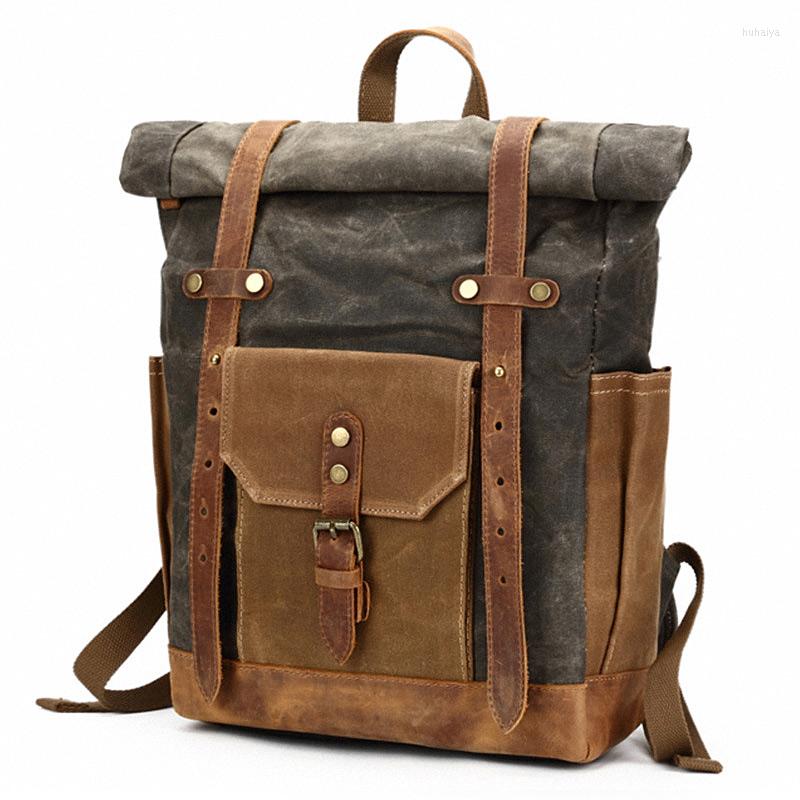 Backpack Ruil Retro Canvas Bags Luggage Shoulder Men Bag Multifunction Leisure Travel Vintage Leather, Brown
Backpack Ruil Retro Canvas Bags Luggage Shoulder Men Bag Multifunction Leisure Travel Vintage Leather, Brown