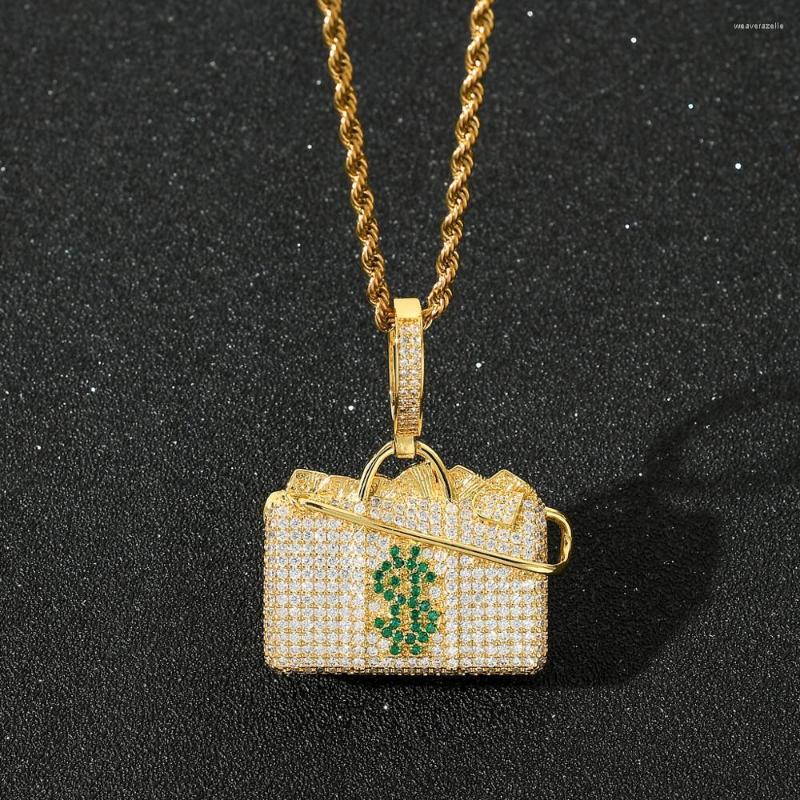 Pendant Necklaces Fashion Iced Out Bling Hiphop Dollar Sign Bag Charm Micro Paved CZ Stone Cash Coins Brass Necklace
Pendant Necklaces Fashion Iced Out Bling Hiphop Dollar Sign Bag Charm Micro Paved CZ Stone Cash Coins Brass Necklace