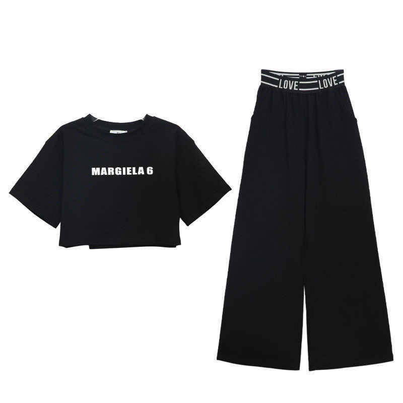 Clothing Sets Summer Teen Girls Children Fashion Letter Tops + Pants 2Pcs Outfits Kids Tracksuit 5 6 7 8 9 10 11 12 13 14 Years Y23