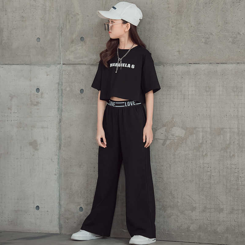Clothing Sets Summer Teen Girls Children Fashion Letter Tops + Pants 2Pcs Outfits Kids Tracksuit 5 6 7 8 9 10 11 12 13 14 Years Y23
