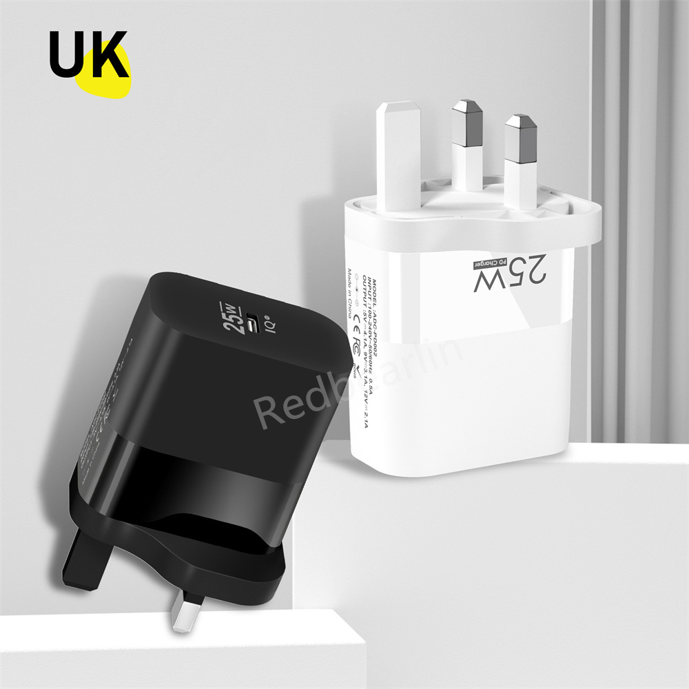 Fast Quick Phone Chargers 25W PD Type c Eu US AC Home Travel USB C Wall Charger Power Adapters For IPhone 12 13 14 15 Pro Max Samsung Htc Android phon