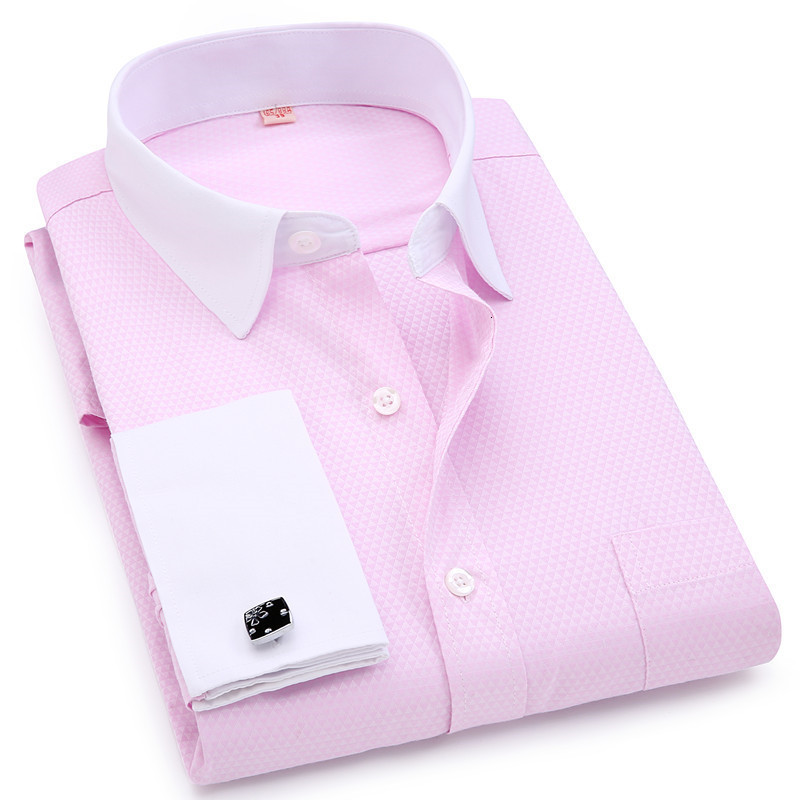 Men's Dress Shirts Men French Cufflinks White Collar Design Solid Color Jacquard Fabric Male Gentleman Long Sleeves Shirt 230510, Fs06
Men's Dress Shirts Men French Cufflinks White Collar Design Solid Color Jacquard Fabric Male Gentleman Long Sleeves Shirt 230510, Fs06