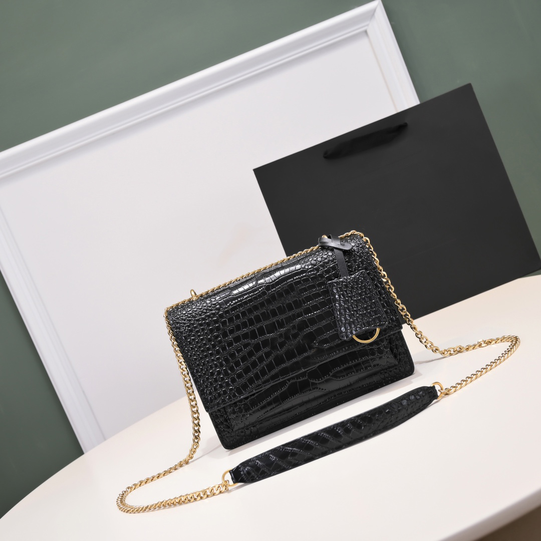 Designer Bags Women's One Shoulder bag Cross-Body Handbag Coin wallet Purse Crocodile Print Cow Leather, Silver chain 819m
Designer Bags Women's One Shoulder bag Cross-Body Handbag Coin wallet Purse Crocodile Print Cow Leather, Silver chain 819m