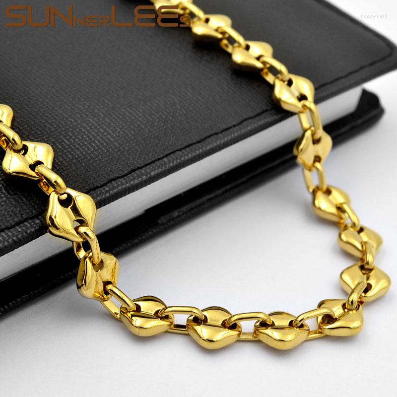 Chains SUNNERLEES 316L Stainless Steel Necklace 10mm Geometric Link Chain Silver Color Gold Plated Men Women Jewelry SC212
Chains SUNNERLEES 316L Stainless Steel Necklace 10mm Geometric Link Chain Silver Color Gold Plated Men Women Jewelry SC212