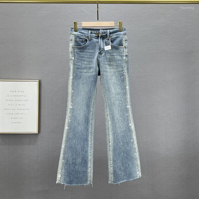 Women's Jeans Denim Bell-Bottom Pants For Women's 2023 Spring Stretchy High Waist Slimming Rhinestone Bootcut Flard Jean, Denim blue
Women's Jeans Denim Bell-Bottom Pants For Women's 2023 Spring Stretchy High Waist Slimming Rhinestone Bootcut Flard Jean, Denim blue