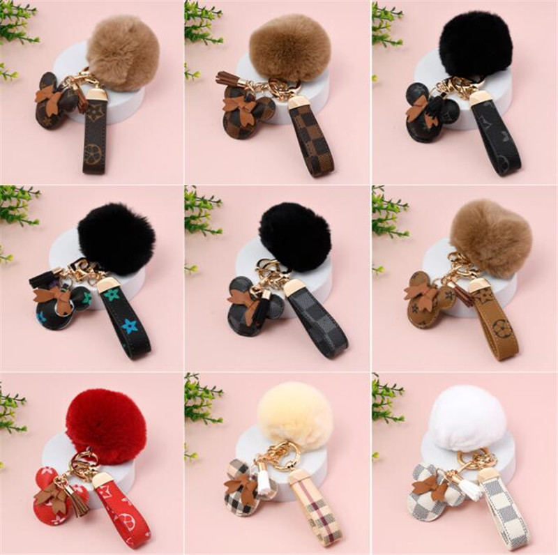 Designer keychain Mouse Dia chain Design Car key chains bag charm Favor wer Pendant Jewelry Keyring Fashion PU f75