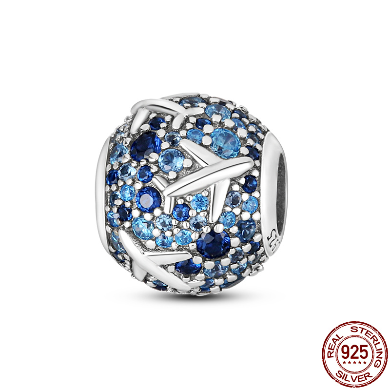 925 Sterling Silver Charm Is Suitable For Primitive Earth Plane Handwriting Postcards Hanging Charm Pearl DIY Making Bracelet Free Delivery